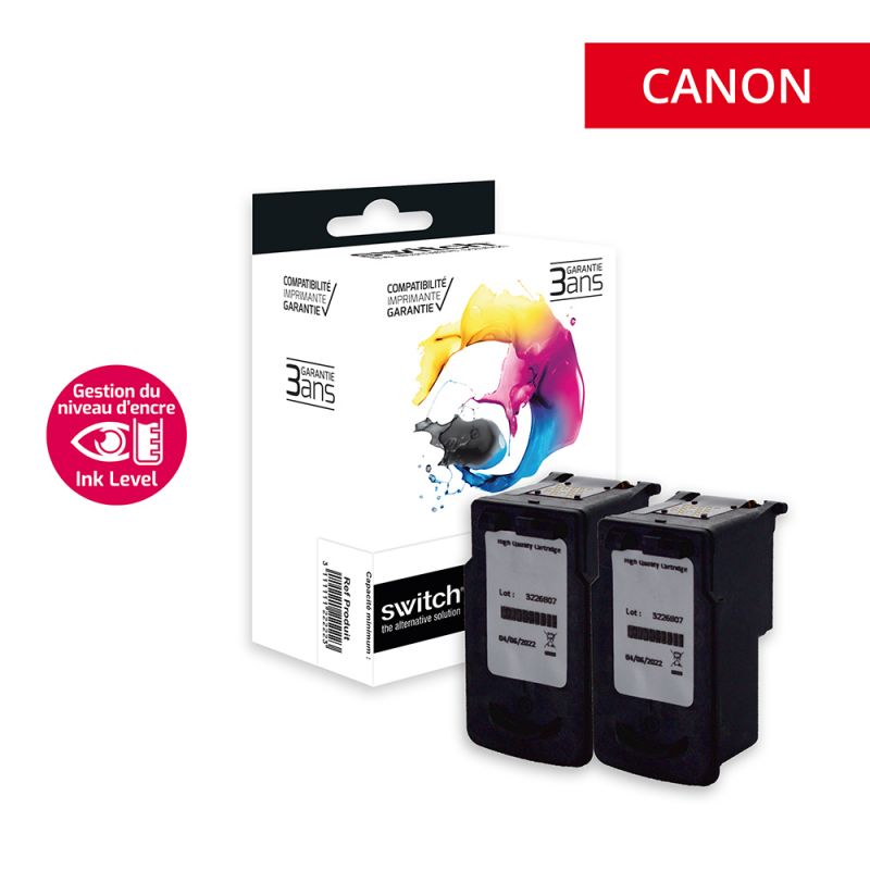 Cartouches Canon PG545XL-CL546XL, LOT de 2 cartouches compatibles