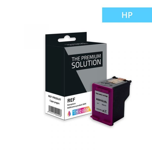 Hp 301XL - Cartouche 'Ink Level' boite Equivalent a HP CH564EE - Tricolor 